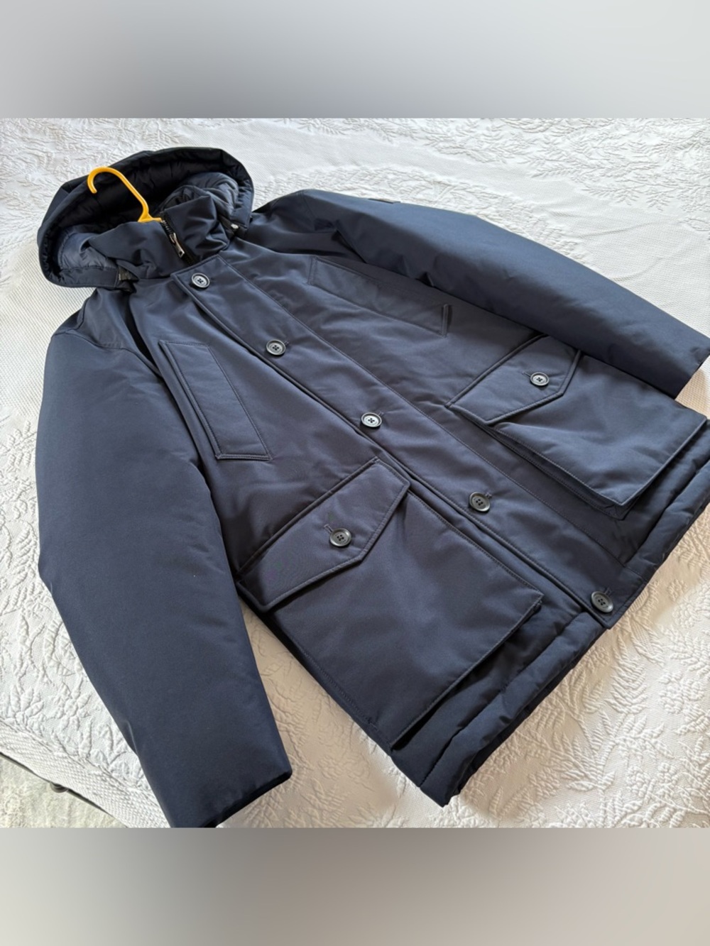 Hugo Boss Osiass relaxed fit parka coat dark blue men’s 36R